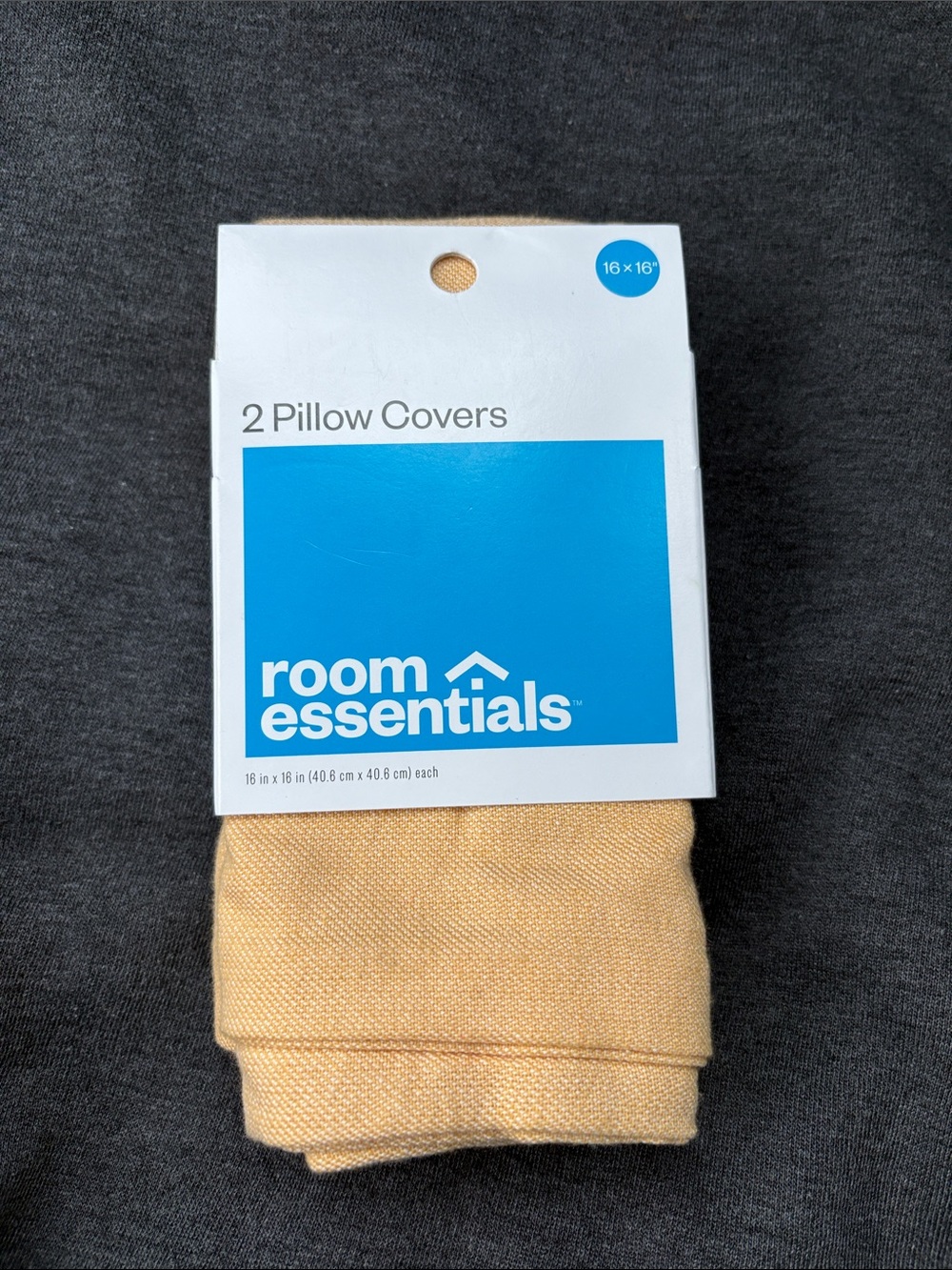Room Essentials Pillow Covers in Beige-Yellow - 2 Pack